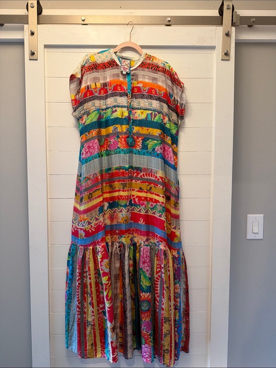 Johnny Was Dresses & Skirts - Johnny Was Multicolor Striped Floral Maxi Dress